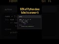 93% Python devs got this wrong 😱Do you know why? 🧠🐍#shorts #python#coding#programming#techlearn#feed