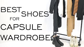 What SHOES are BEST for CAPSULE WARDROBES? ANSWERED / Minimalist Edgy Style / Emily Wheatley