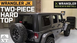 Jeep Wrangler Two-Piece Hard Top; Black (07-18 Jeep Wrangler JK 4-Door) -  Free Shipping