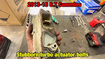 2013-2018 6.7 Cummins turbo actuator seized bolt removal.