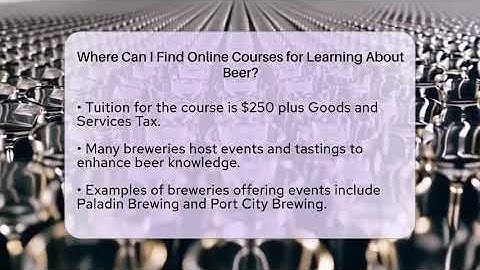Where Can I Find Online Courses for Learning About Beer? | The Pint Guy