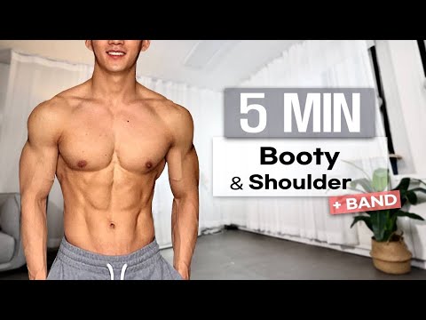 5min Sexy Hip &amp;amp; <strong>Shoulder</strong> Home <strong>Workout</strong> (Resistance Band Tabata) l 밴드 하나로 몸짱 만드는 운동 // 5분 섹시힙 &amp;amp;