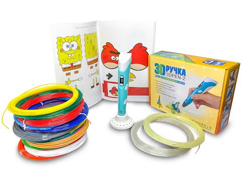 Обзор на подарочный набор с 3D ручкой 3D pen 2. Пластик, трафареты, коврик, подставка.