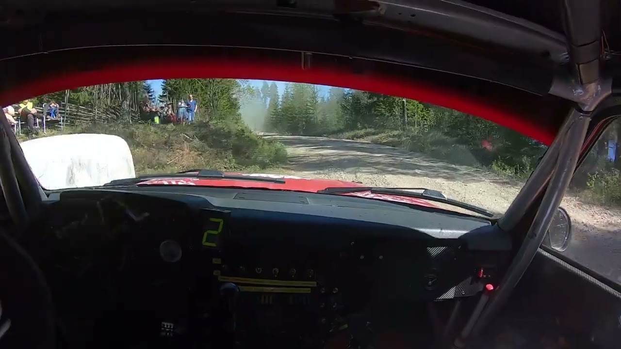 Engh Mek Rallyt 2024 ss1 stötdämparhaveri Hugo & Micael Carlberg