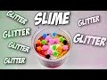 Making slime with a lot of glitter and colorful things, Satisfying slime videos *ASMR*