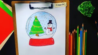 رسم سهل / رسم عن راس السنة الجديده  2023  / تعليم رسم راس السنه خطوة بخطوة   /  Draw new year2023