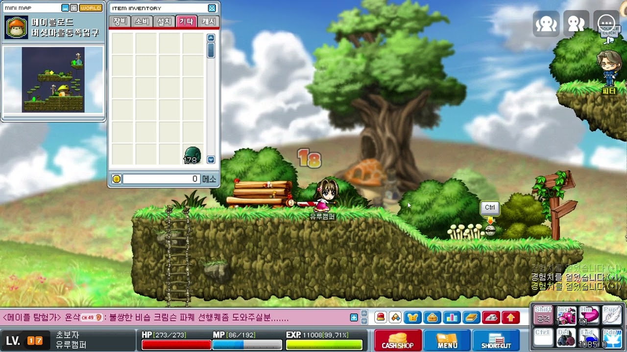 메이플랜드 캠퍼 18 레벨 업