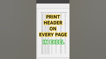 Kopteksten of titels op elke pagina afdrukken #exceltricks #uitstekend