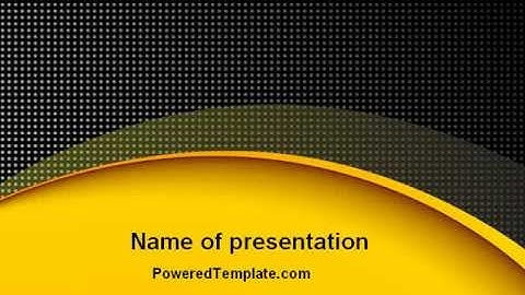 Yellow Arch Theme PowerPoint Template by PoweredTemplate.com