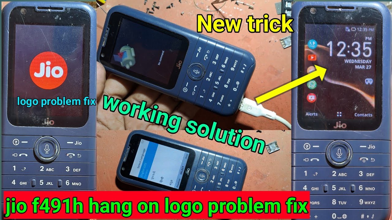 jio f491h hang on logo problem fix 100% | Jio Phone Prime Hard Reset | jio f491h hard reset