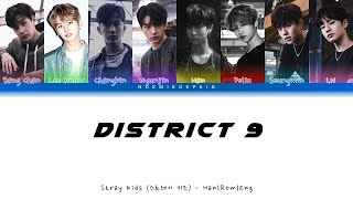 Stray Kids (스트레이 키즈) - District 9 (OT8) - Color Coded Lyrics Resimi