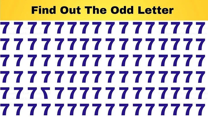 Find out the odd letters and numbers #3 - Brain Test