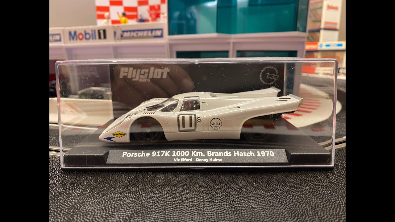 FLY Slotcar Test  Porsche 917K Brands Hatch 1970 , nach 15j. Vitrine erste Fahrt 💨