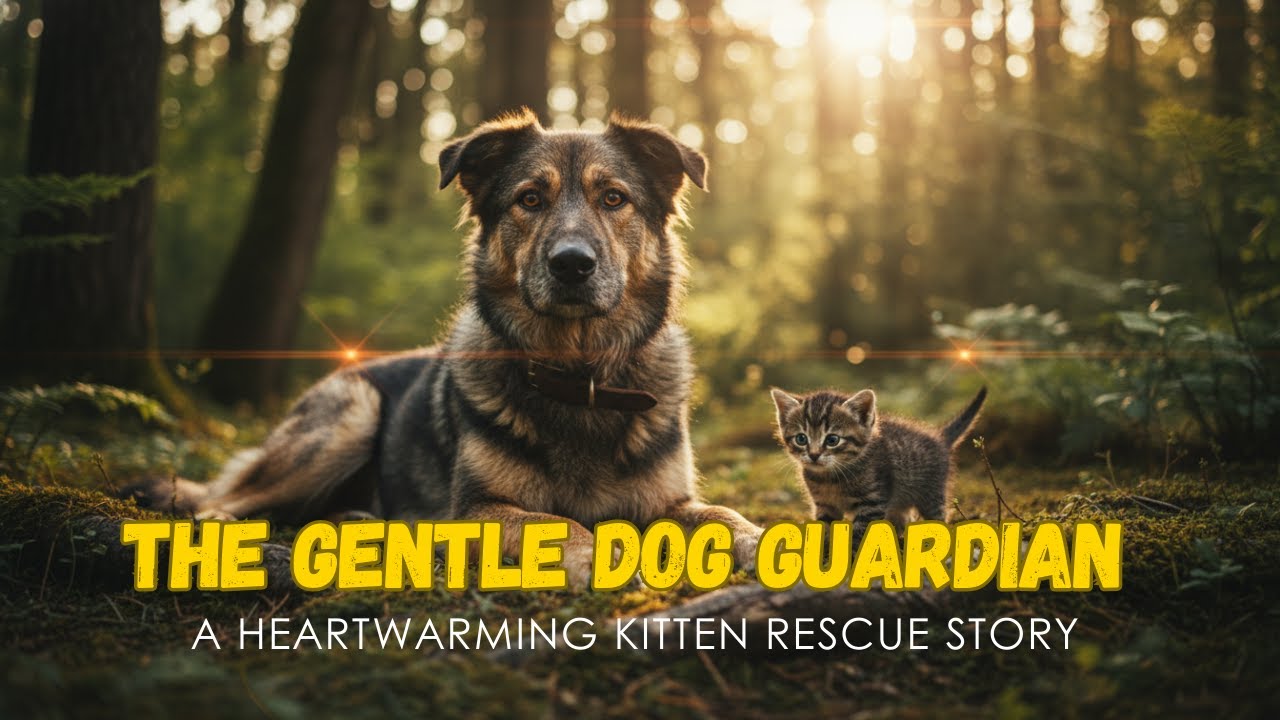 The Gentle Dog Guardian | A Heartwarming Kitten Rescue Story