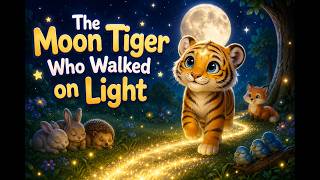 Bedtime Story for Kids: The Soft Sunset-Amber Gold Tiger Cub and the Moonlit Path | Bedtime Dreamy