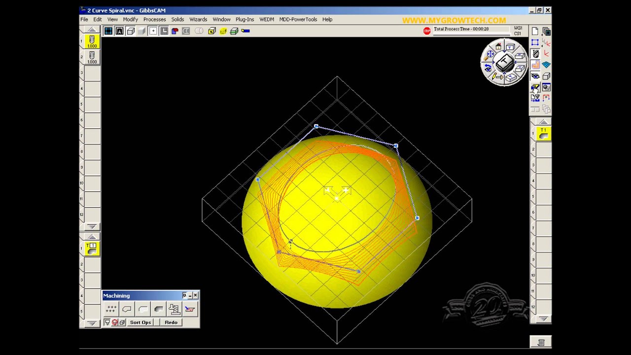 G019 Milling Surface 2 Curve Flow