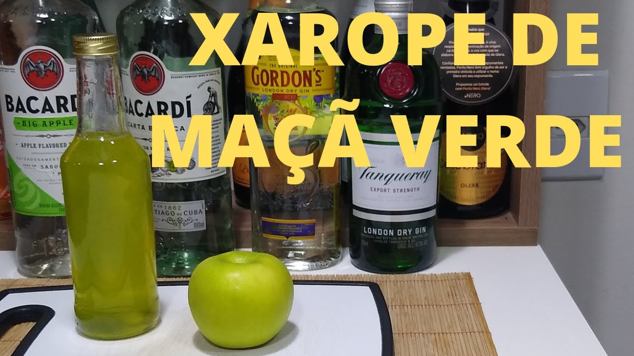 COMO FAZER XAROPE DE MAÇÃ VERDE PARA DRINKS - YouTube