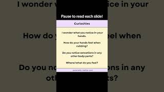 Interoception Activity: Noticing Your Hands!