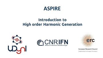 ASPIRE - Introduction to High order Harmonic Generation