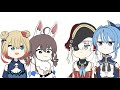 【手描き】笑い方まで激似の四人【赤井はあと/夏色まつり/白上フブキ/星街すいせい】