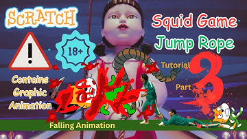 Squid Game Jump Rope Tutorial In Scratch Part 3, Falling Animation Scene Scratch Cat