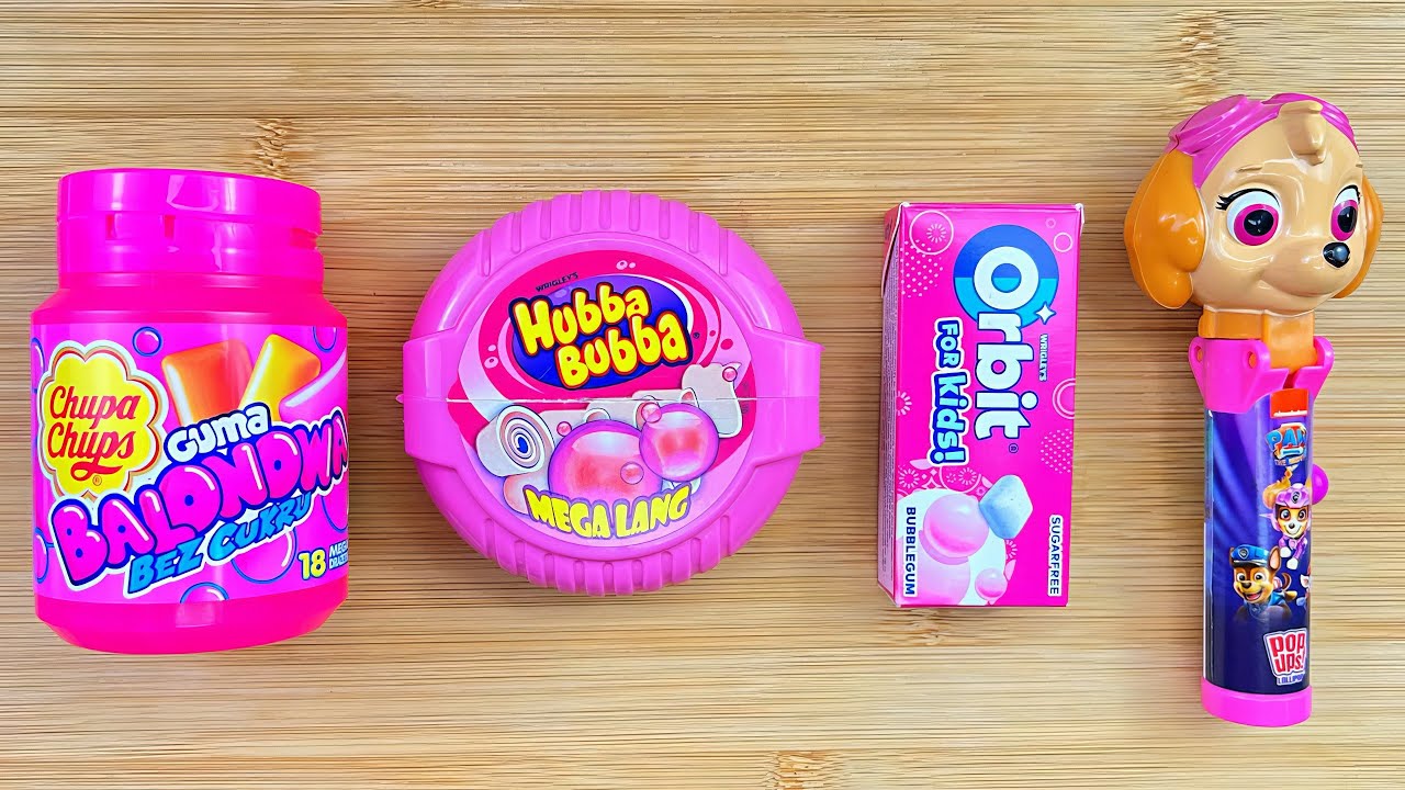 💖 Pink Candy ASMR | Chupa Chups, Hubba Bubba & Orbit | Satisfying Unboxing