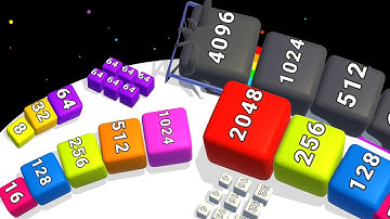 JELLY CUBE RUN 2048 - Snake Run Race (Colorful ASMR Gameplay)