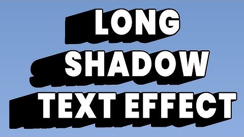LONG SHADOW EFFECT PHOTOSHOP 2025