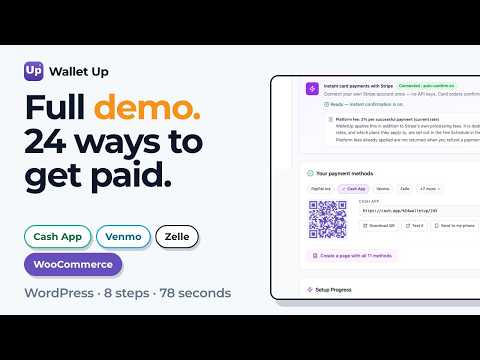 Wallet Up Demo: 24 Payment Methods on WordPress and WooCommerce, in 8 Steps