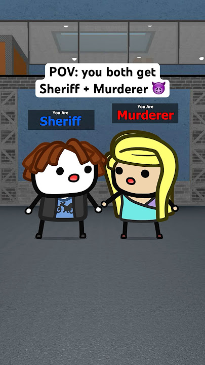 When you BOTH get sheriff & murderer in MM2… #mm2 #roblox #robloxanimation #murdermystery2
