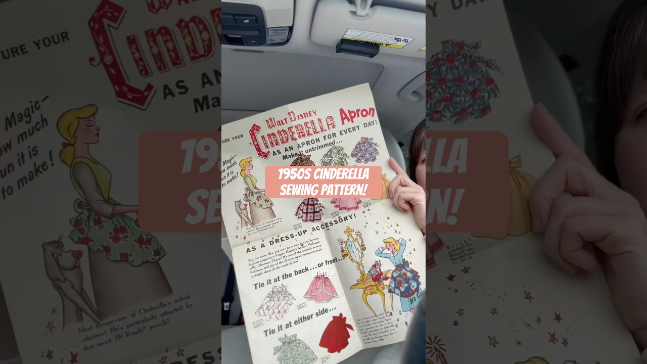 This vintage ‪@Disney‬ Cinderella sewing pattern is too cute