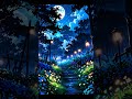Beautiful garden sky moon night trees flowers lights scene #new #shorts #youtubeshorts #viralshorts
