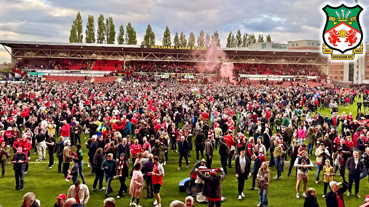 Wrexham Fans Pitch Invasion After Getting Promotion To Championship