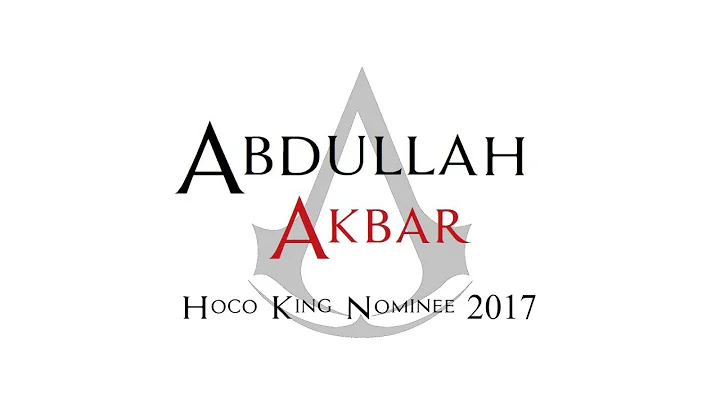 Abdullah Akbar 2017 Hoco King Nominee Video