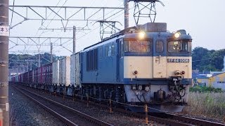 JR貨物 2014/05/10 東海道本線 貨物列車3075レ 原色EF64-1006[愛]号機＋コキ20B