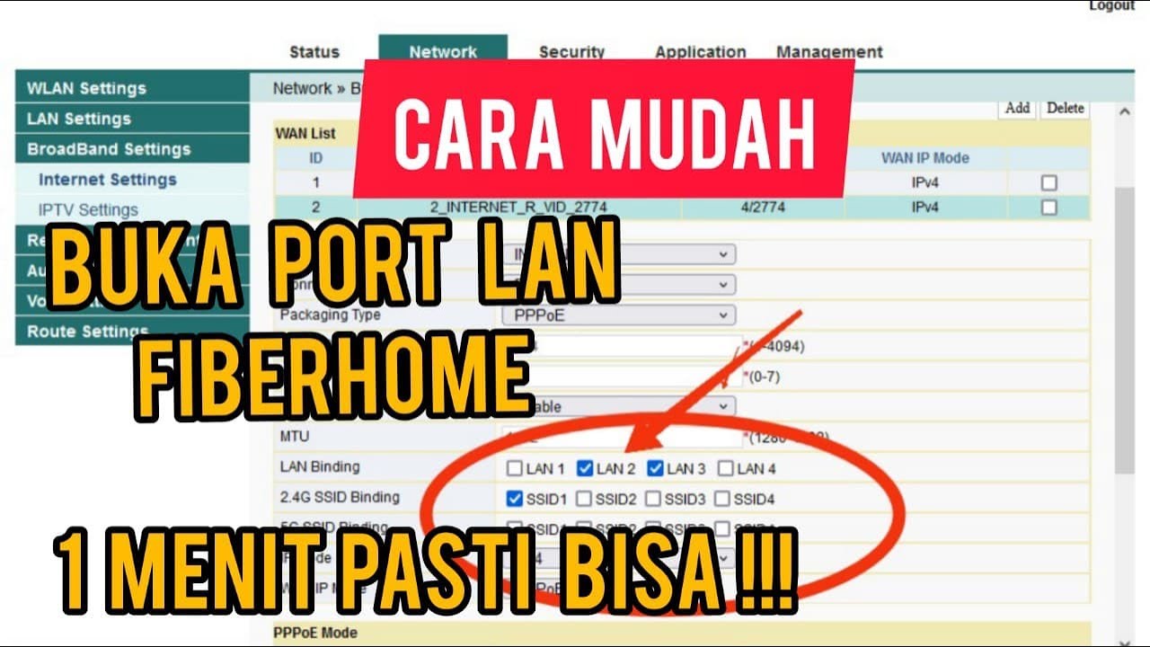 CARA MEMBUKA PORT LAN PADA MODEM FIBERHOME INDIHOME YouTube
