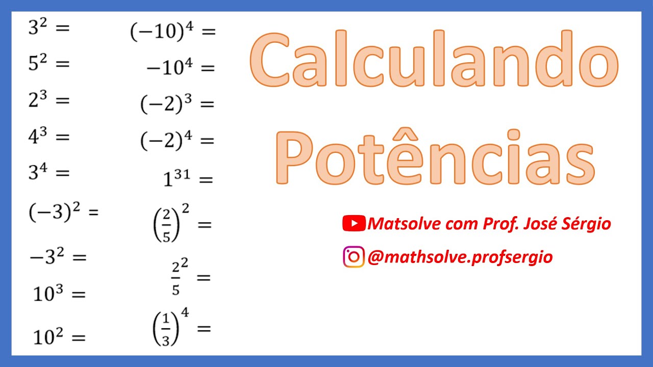 Calculando potências: exemplos básicos #potenciacao #potencias # ...