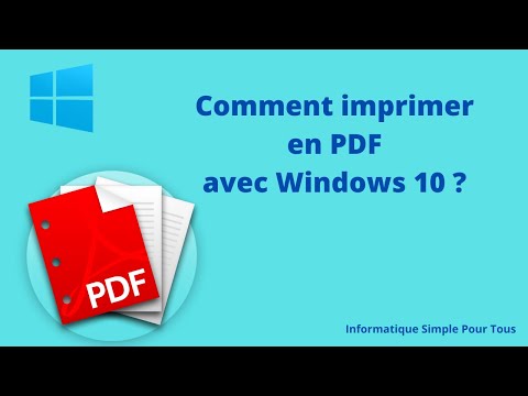 Comment imprimer en PDF avec Windows 10 ?