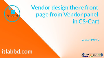 Vendor Manage there front page in CS-Cart.