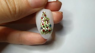 Christmas Tree Nail Art🎄