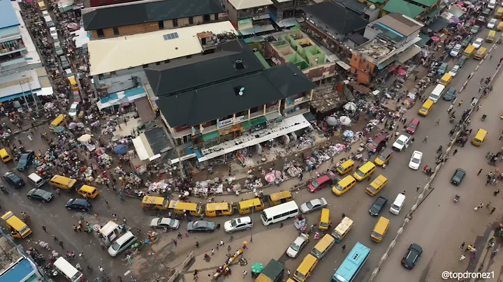 A Beautiful aerial view of Oshodi, Lagos: