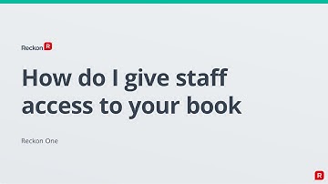 RECKON ONE - How do I give my staff access to my book?