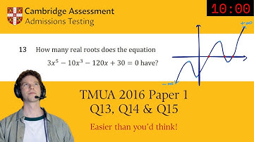 3 TMUA questions, ZERO prep  |  2016 Paper 1  |  Q13, 14 & 15 |  Video Solutions