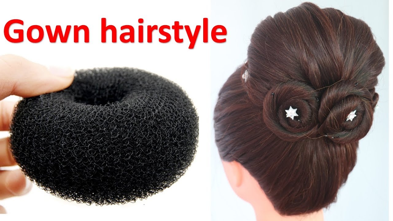 New Hairstyle With Gown Messy Bun Donut Hairstyle For Short Hair Braided Hairstyle