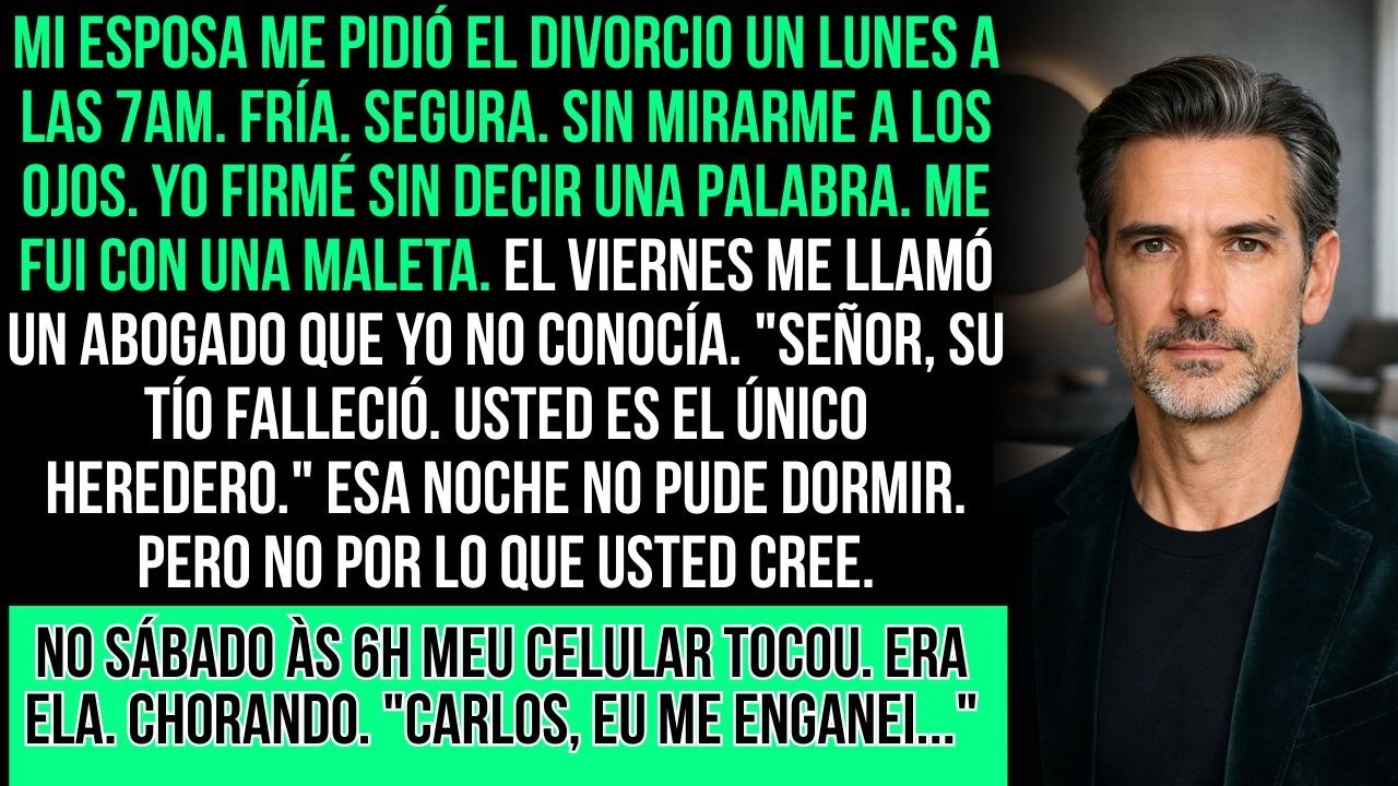 Mi Esposa Pidió Divorcio Lunes. Viernes Heredé Fortuna. Sábado Ella Llamó...