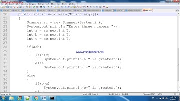 Greatest Number by Nested If Else in java Programming