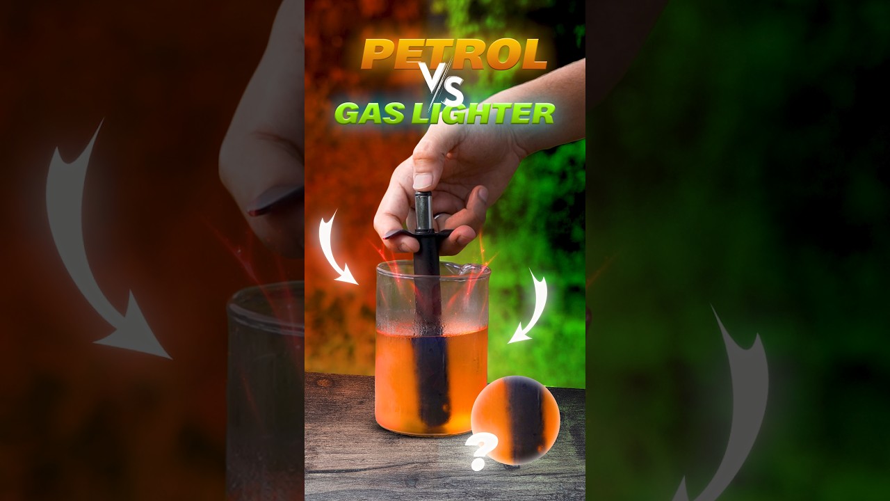 Petrol 🛢️ vs Gas Lighter 🔥| Explosive Results? 💥 #shorts #experiment
