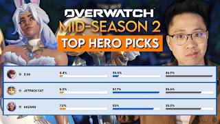 Who are the BEST & MOST BANNED HEROES for Overwatch Season 2 Mid-Season?