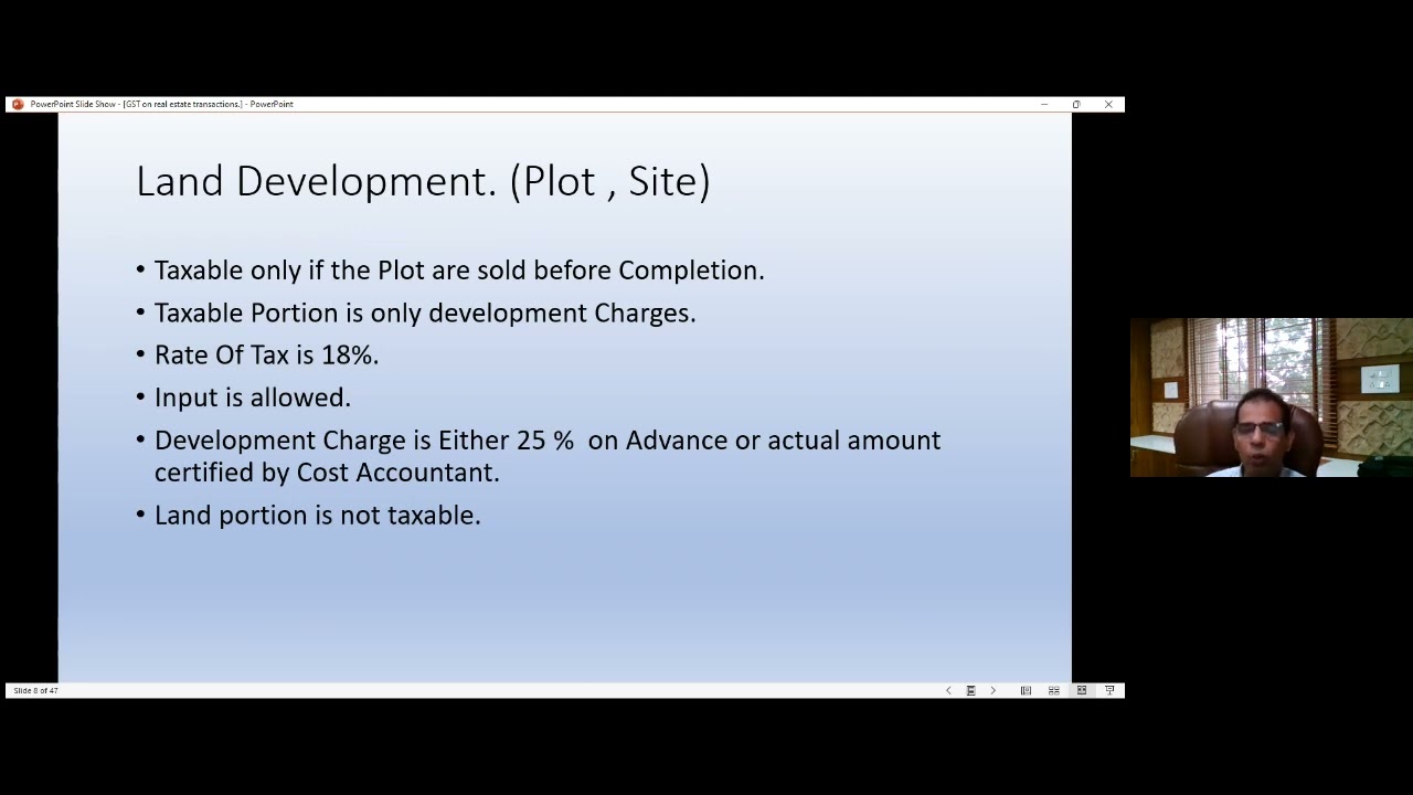 Webinar "GST on Real Estate Transactions