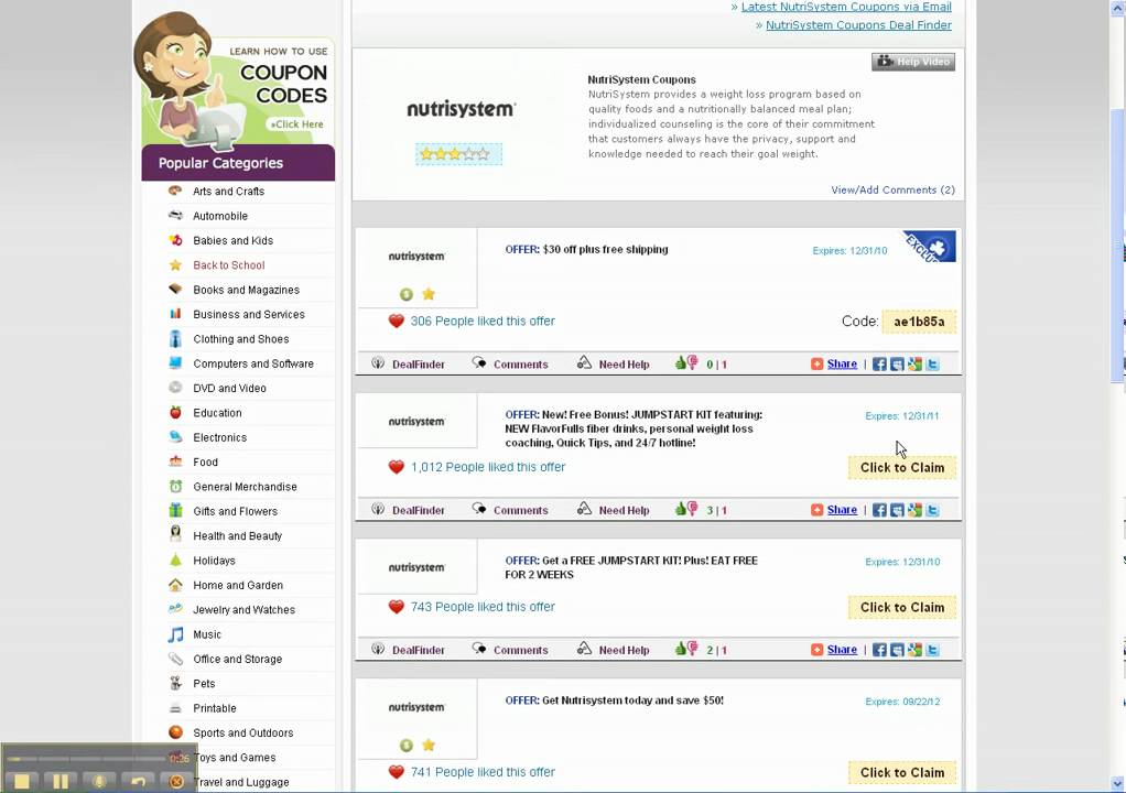 How To Use Nutrisystem Coupon Codes YouTube